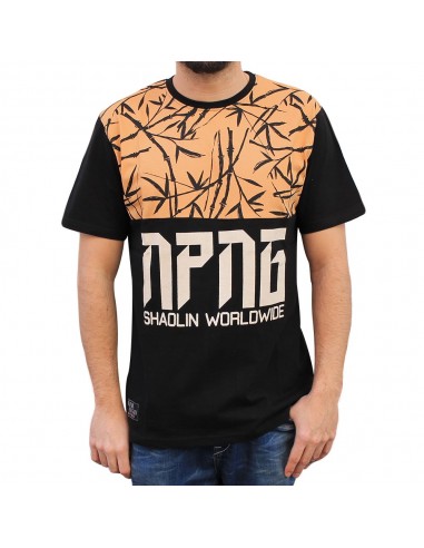Camiseta hombre NO PAIN NO GAIN  "SHAOLIN" en algodón, color negro