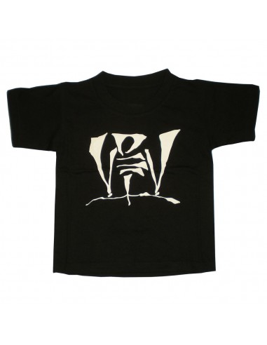 Camiseta niño VIOLADORES DEL VERSO LOGO unisex de algodón en color negro.