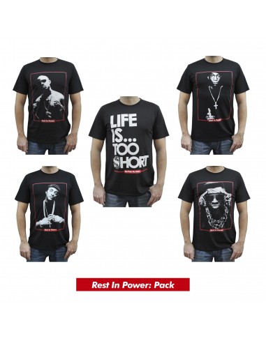 Pack 5 camisetas NO PAIN NO GAIN colección "REST IN POWER"