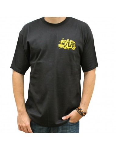 Camiseta RAPSOLO LOGO BACK unisex, en algodón color negro
